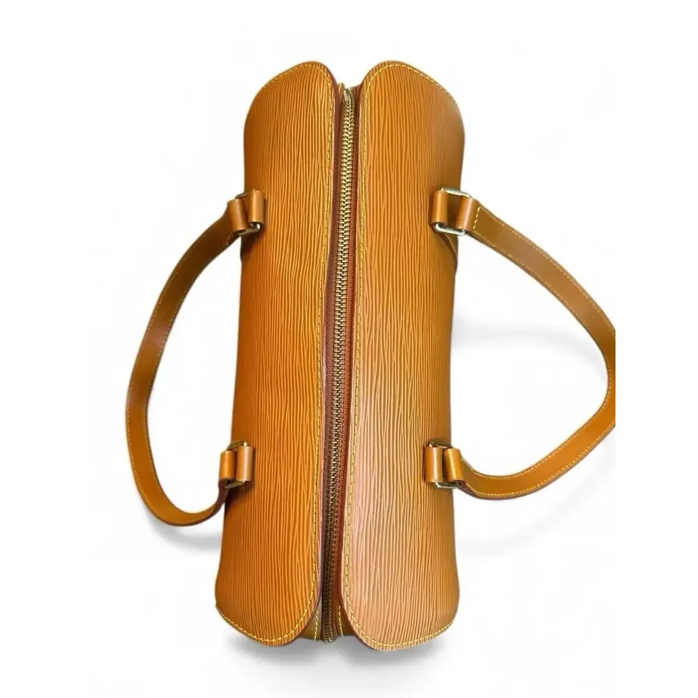 Louis Vuitton Epi Leather Soufflot Bag Cipango Golden Brown Barrel Bag Vintage